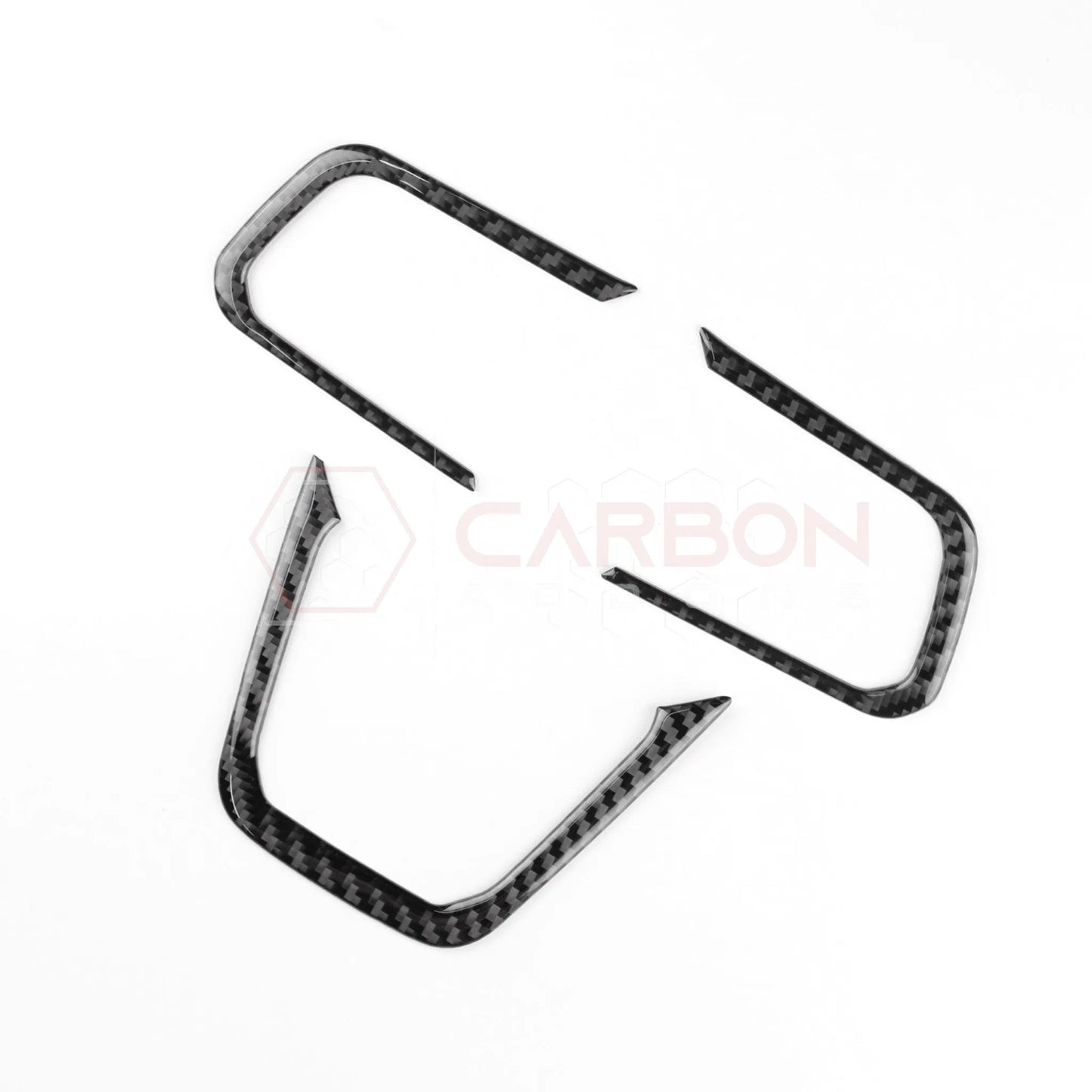 Real Carbon Fiber Steering Wheel Trim Overlays for 2024+ Ford Mustang
