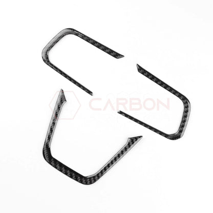 Real Carbon Fiber Steering Wheel Trim Overlays for 2024+ Ford Mustang