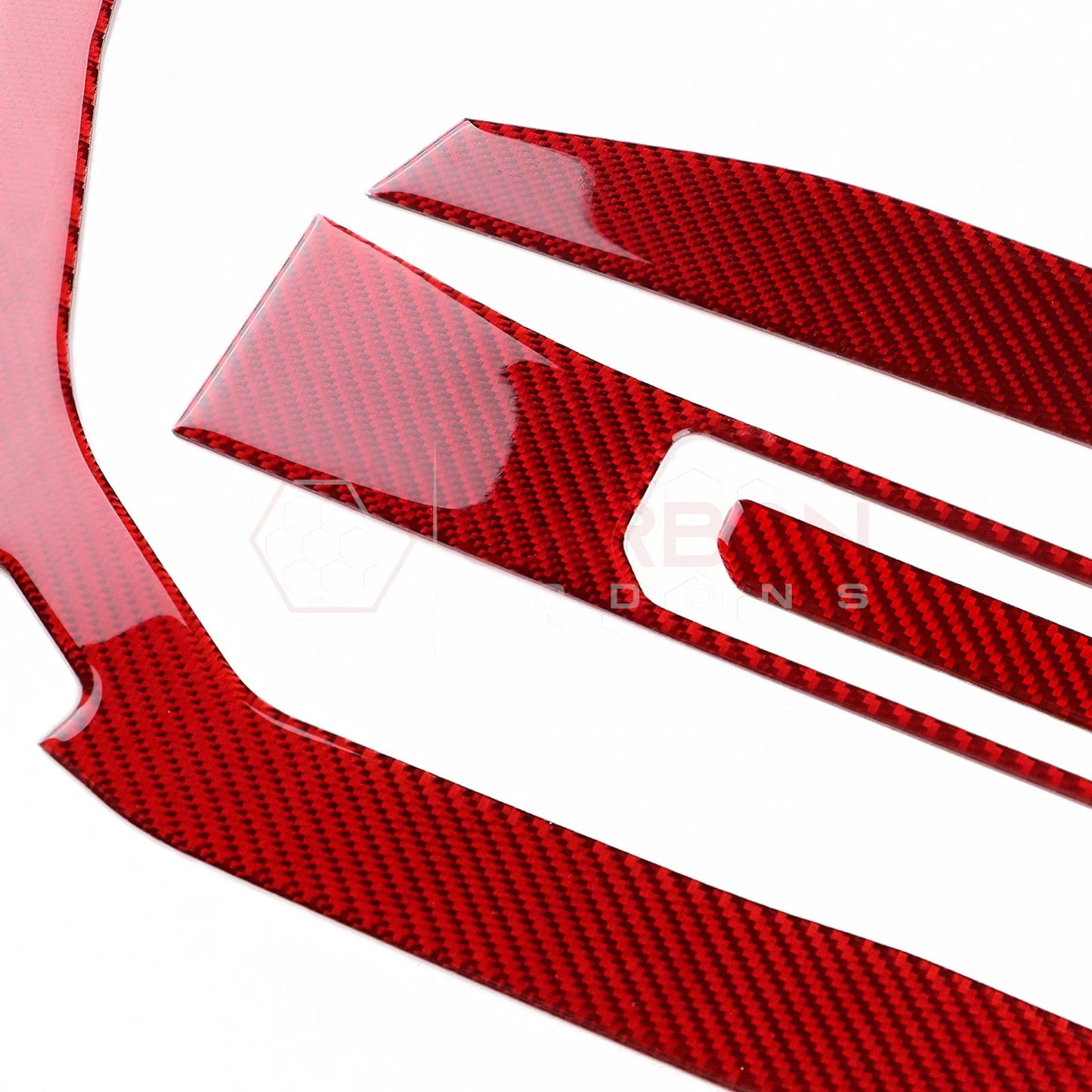 2024+ S650 Mustang Real Carbon Fiber Passenger Side Dashboard Trim Overlays