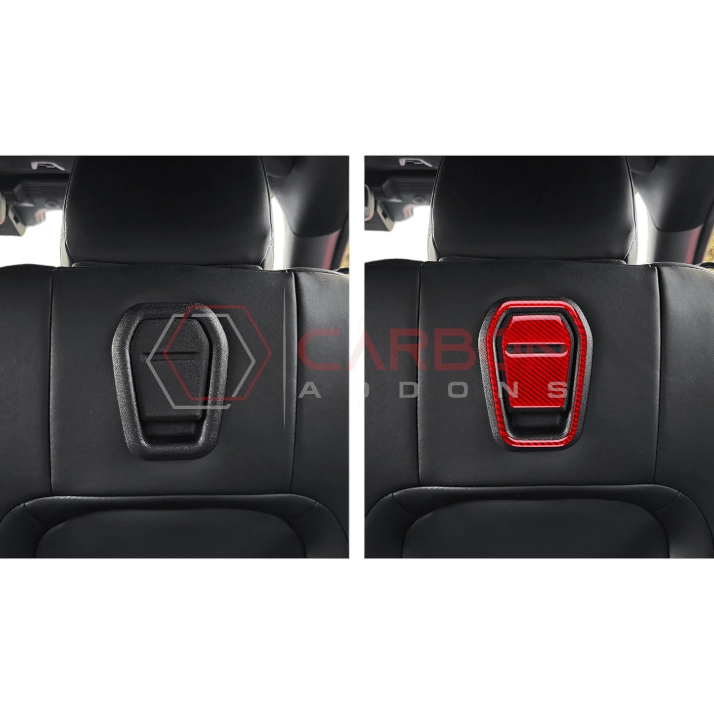 Real Carbon Fiber Front Seat Recliner Overlay for 2024+ Ford Mustang