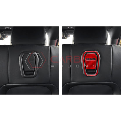 Real Carbon Fiber Front Seat Recliner Overlay for 2024+ Ford Mustang