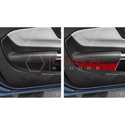 2024+ S650 Mustang Real Carbon Fiber Door Lower Panel Trim Overlay