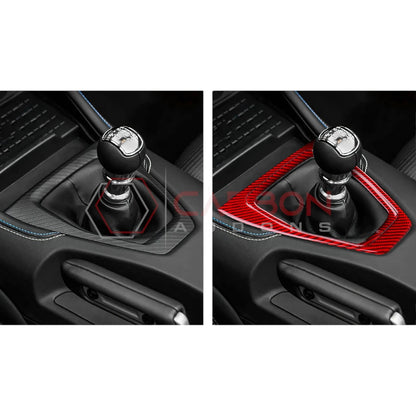 2024+ S650 Mustang Real Carbon Fiber Gear Shifter Trim Overlay