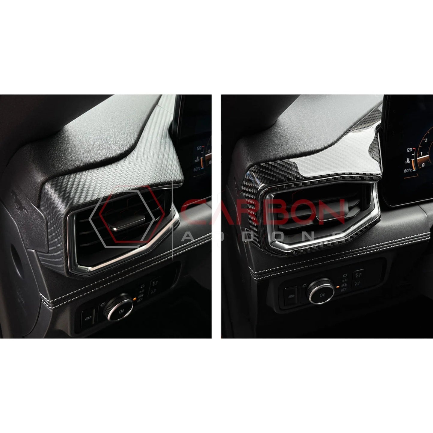 2024+ S650 Mustang Real Carbon Fiber Driver Side Dashboard Trim Overlays