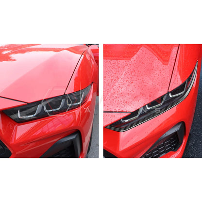 2024+ S650 Mustang Exterior Real Carbon Fiber Headlight Decorative Strip Overlay