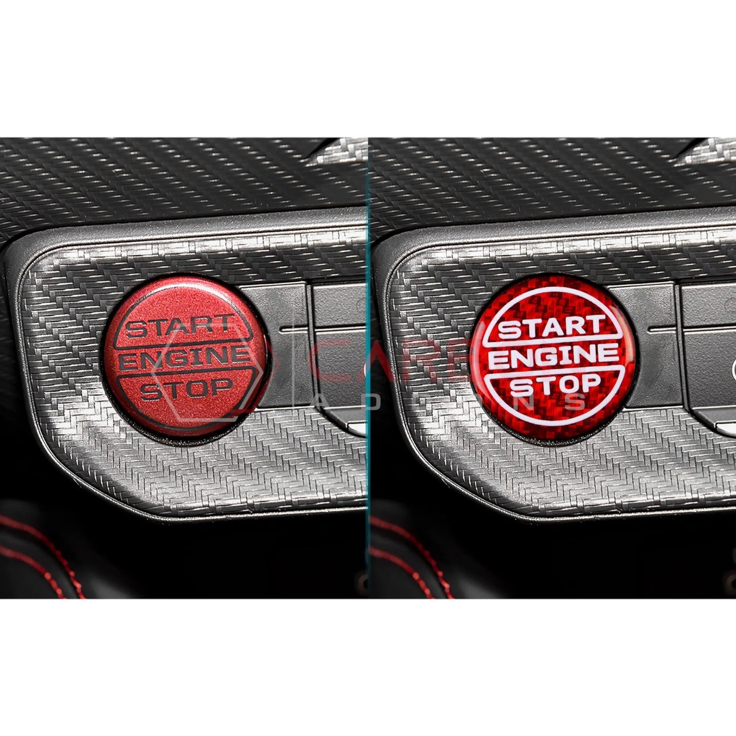 Real Carbon Fiber Start/Stop Button Cover for 2024+ Ford Mustang