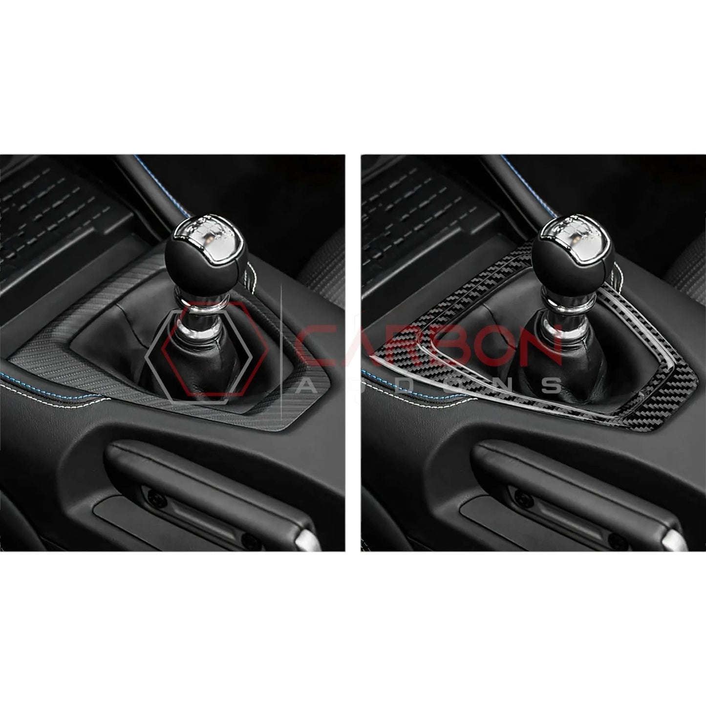 2024+ S650 Mustang Real Carbon Fiber Gear Shifter Trim Overlay