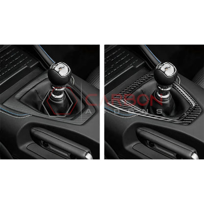 2024+ S650 Mustang Real Carbon Fiber Gear Shifter Trim Overlay