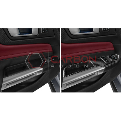 2024+ S650 Mustang Real Carbon Window switch Trim Overlay
