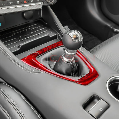 2024+ S650 Mustang Real Carbon Fiber Gear Shifter Trim Overlay
