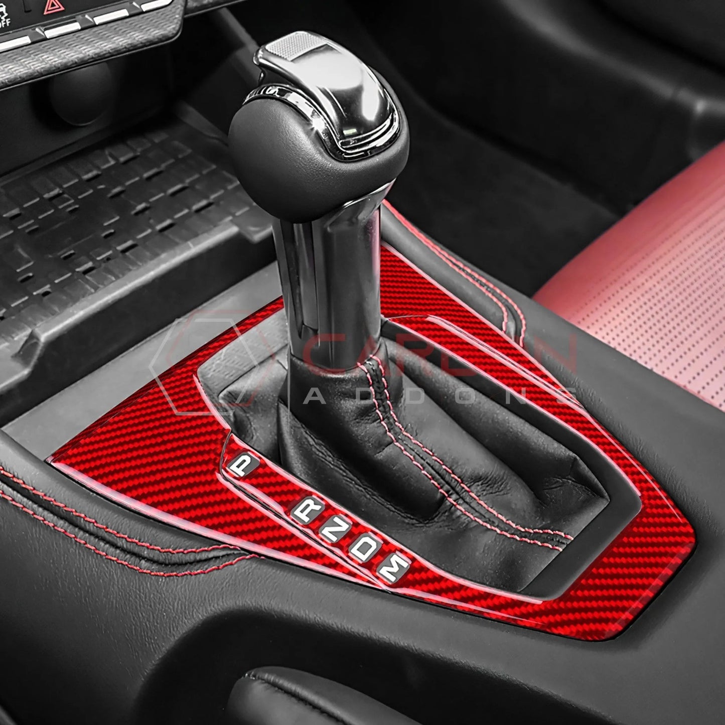 2024+ S650 Mustang Real Carbon Fiber Gear Shifter Trim Overlay