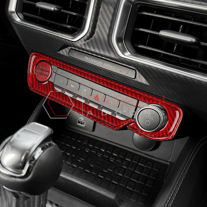 2024+ S650 Mustang Real Carbon Fiber Start and Control Button Trim Overlay