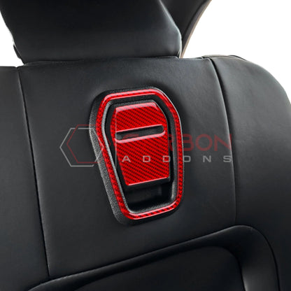 Real Carbon Fiber Front Seat Recliner Overlay for 2024+ Ford Mustang