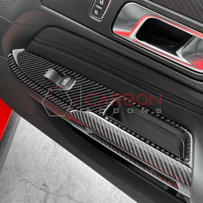 2024+ S650 Mustang Real Carbon Window switch Trim Overlay