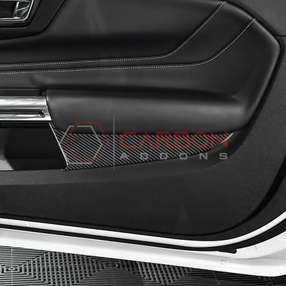2024+ S650 Mustang Real Carbon Fiber Door Lower Panel Trim Overlay