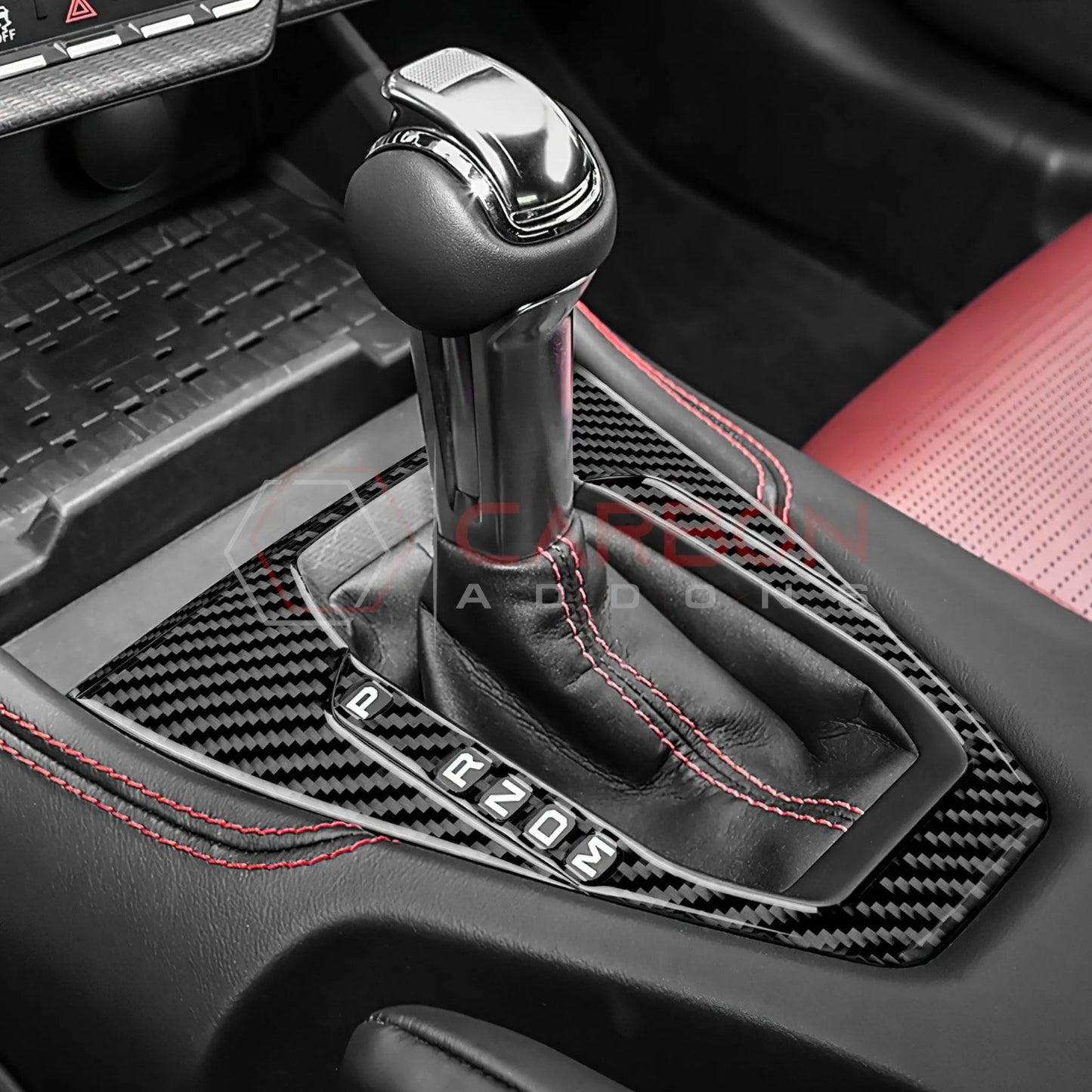2024+ S650 Mustang Real Carbon Fiber Gear Shifter Trim Overlay