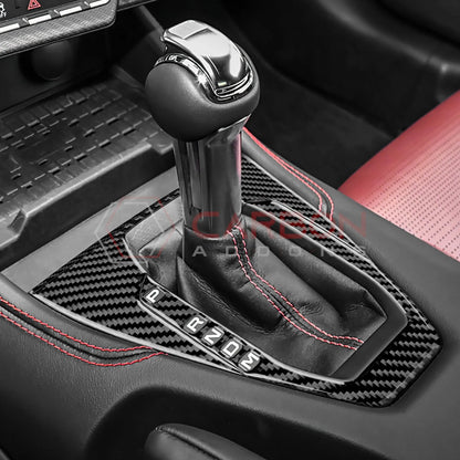 2024+ S650 Mustang Real Carbon Fiber Gear Shifter Trim Overlay
