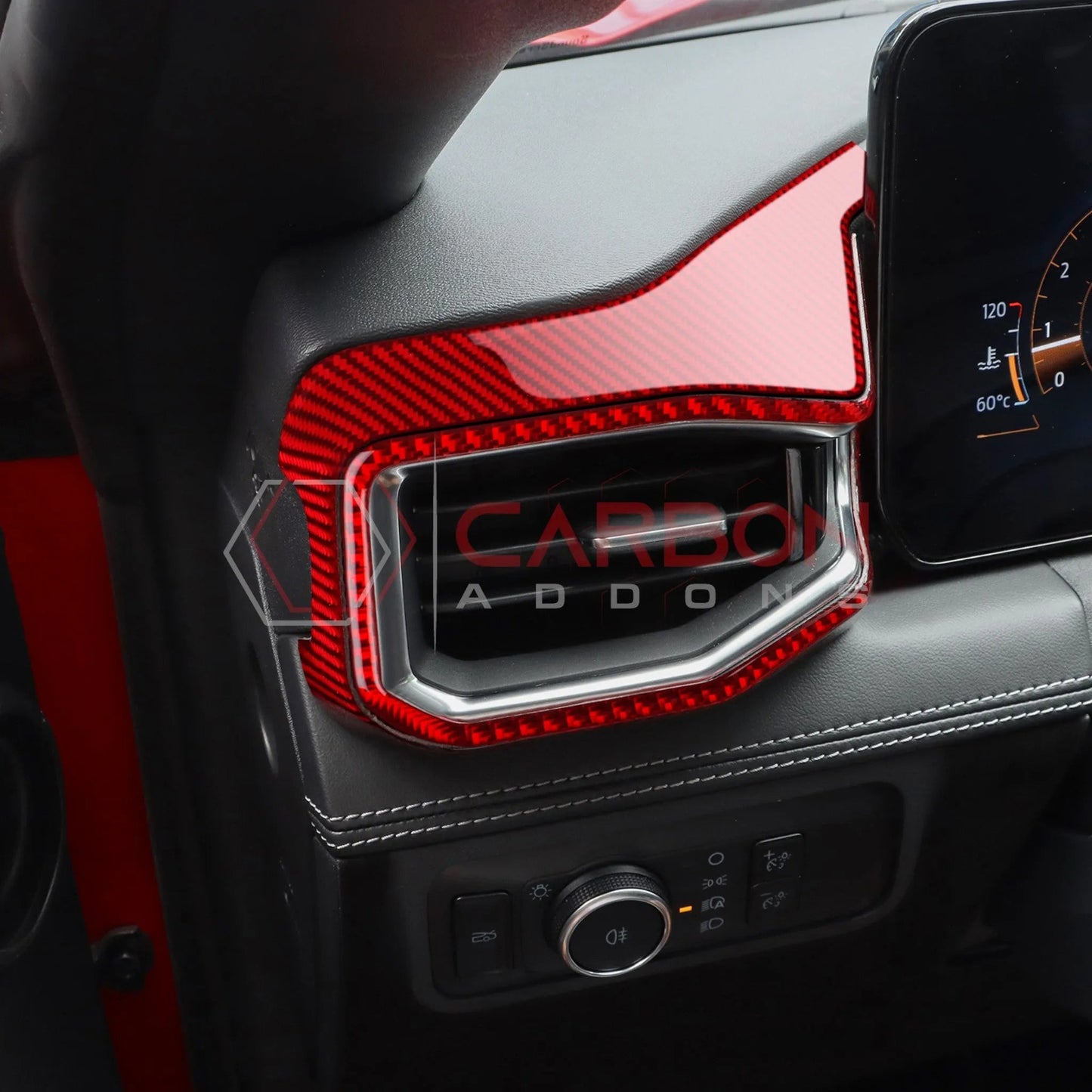 2024+ S650 Mustang Real Carbon Fiber Driver Side Dashboard Trim Overlays