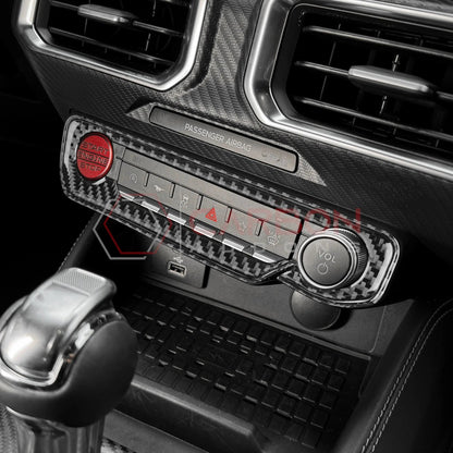 2024+ S650 Mustang Real Carbon Fiber Start and Control Button Trim Overlay