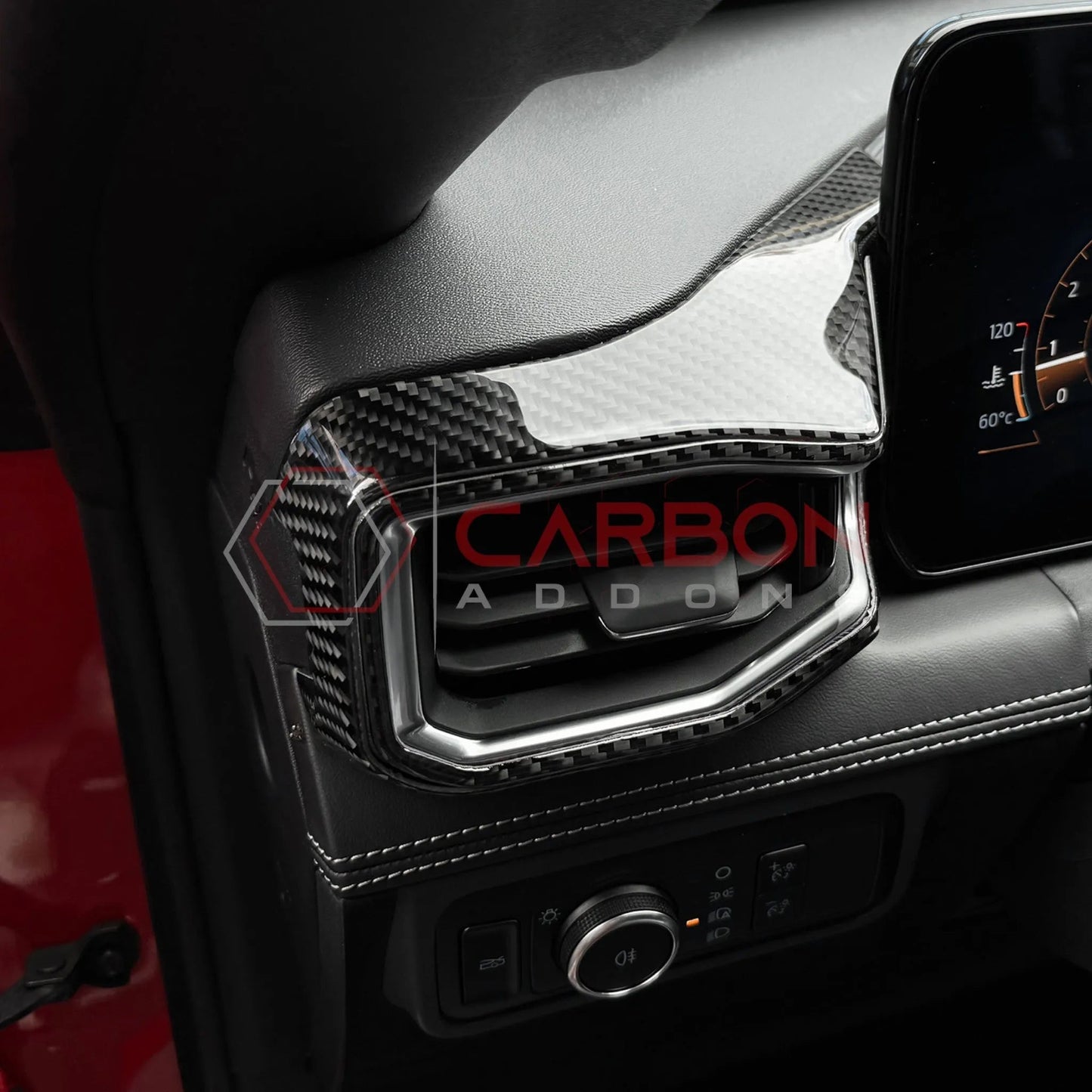 2024+ S650 Mustang Real Carbon Fiber Driver Side Dashboard Trim Overlays