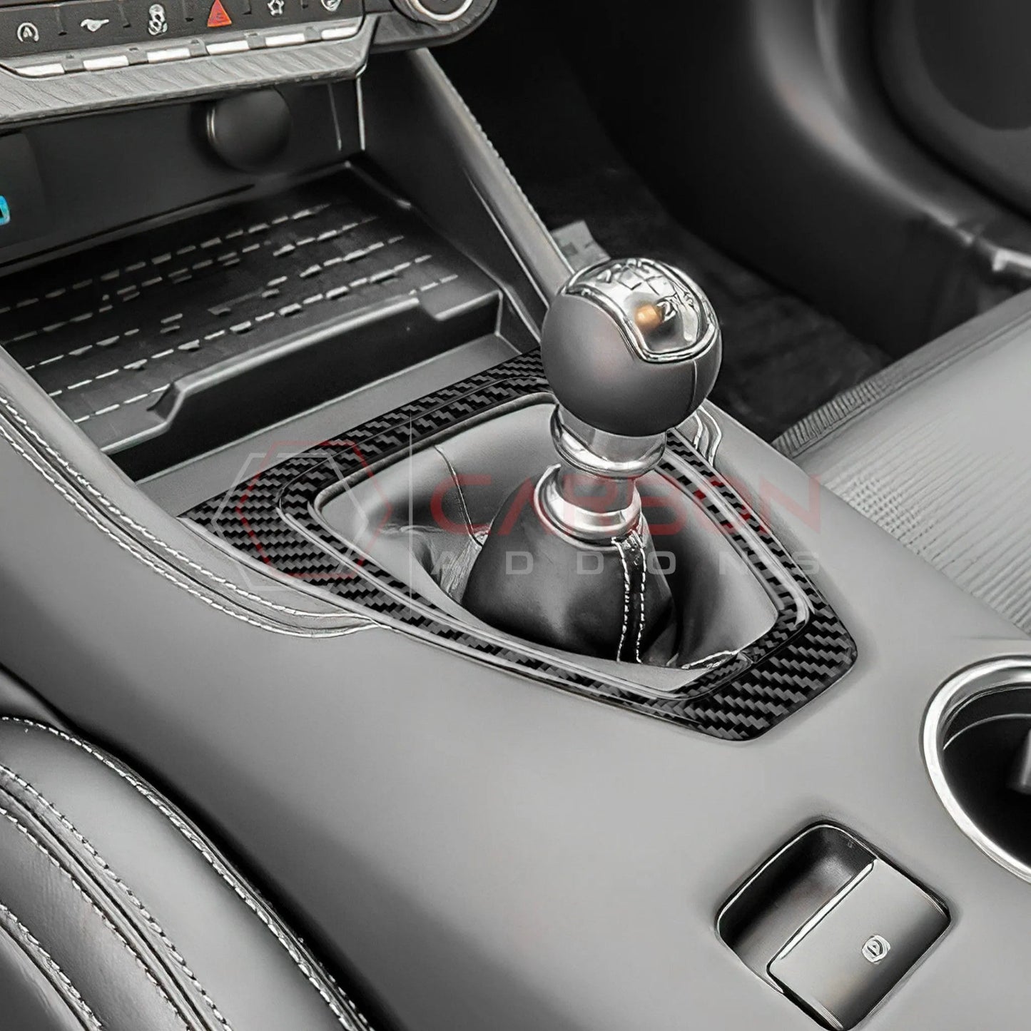 2024+ S650 Mustang Real Carbon Fiber Gear Shifter Trim Overlay