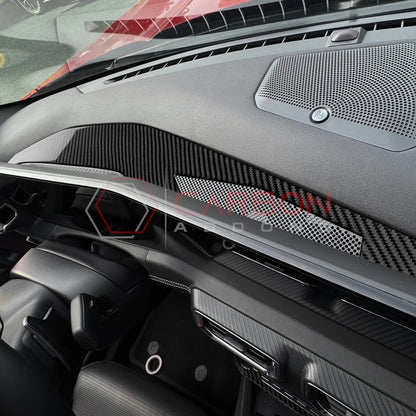 2024+ S650 Mustang Real Carbon Fiber Behind Screen Top Dash Trim Overlay