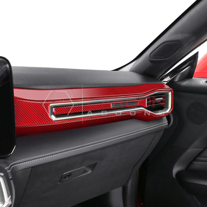 2024+ S650 Mustang Real Carbon Fiber Passenger Side Dashboard Trim Overlays