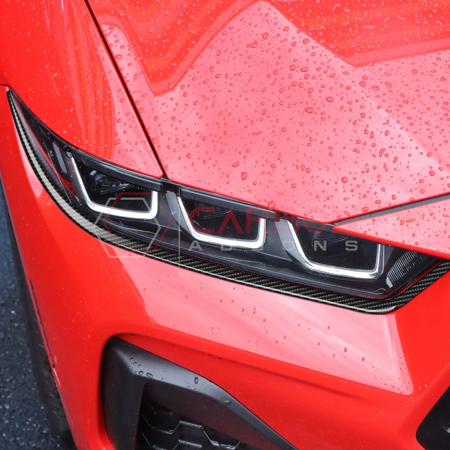 2024+ S650 Mustang Exterior Real Carbon Fiber Headlight Decorative Strip Overlay