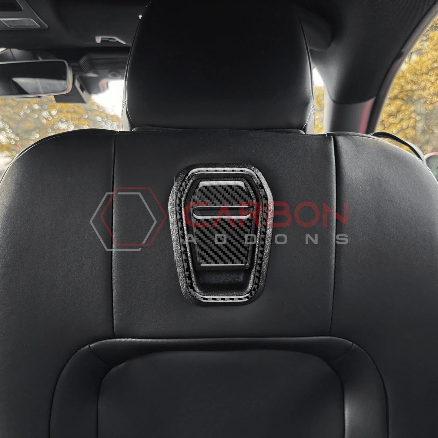 Real Carbon Fiber Front Seat Recliner Overlay for 2024+ Ford Mustang
