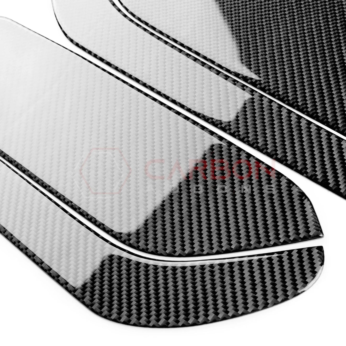 Real Carbon Fiber Rear Seat Side Panel Overlays for 2024+ Ford Mustang