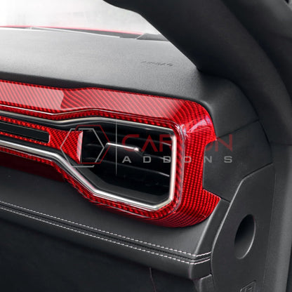 2024+ S650 Mustang Real Carbon Fiber Passenger Side Dashboard Trim Overlays