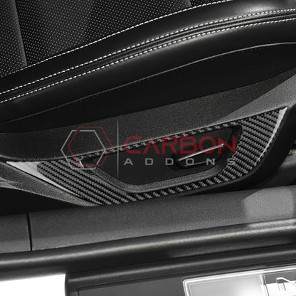 2024+ S650 Mustang Real Carbon Fiber Seat Control Outer Trim Overlay