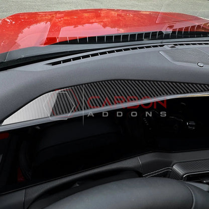 2024+ S650 Mustang Real Carbon Fiber Behind Screen Top Dash Trim Overlay