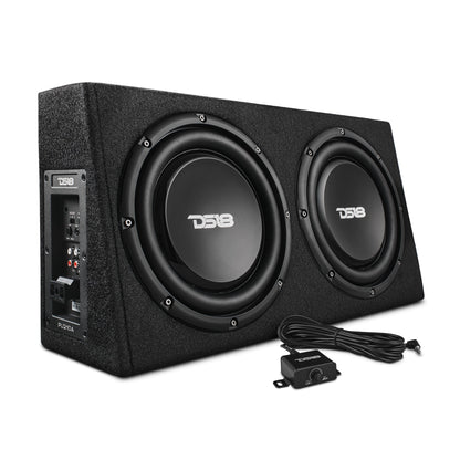 10" Active Subwoofer Shallow Enclosure with 10" Passive Subwoofer For Pickup Trucks