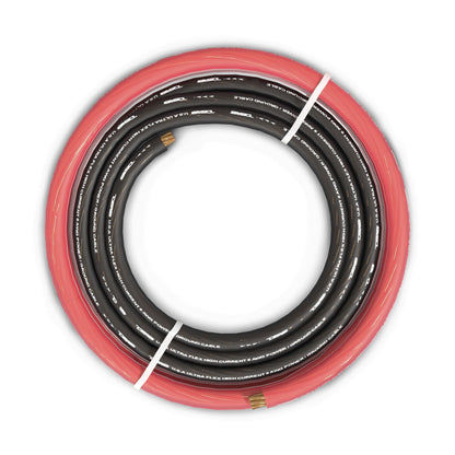 8-GA Ultra Flex OFC Ground Power Cable 5 Ft Black and 20 Ft Red Kit
