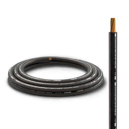 8-GA Ultra Flex OFC Ground Power Cable 5 Ft Black and 20 Ft Red Kit