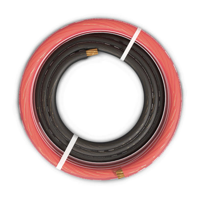 4-GA Ultra Flex OFC Ground Power Cable 5 Ft Black and 20 Ft Red Kit