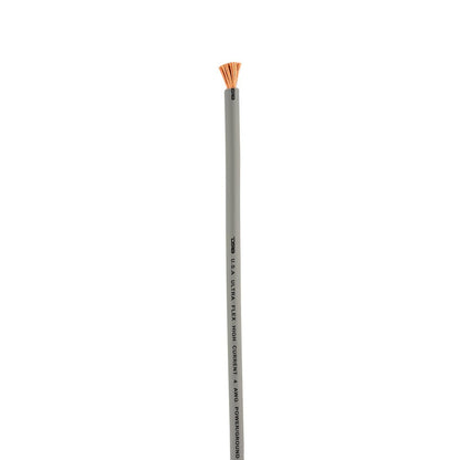 4-GA 100% OFC Ground, Power Cable, 50 Feet -Silver