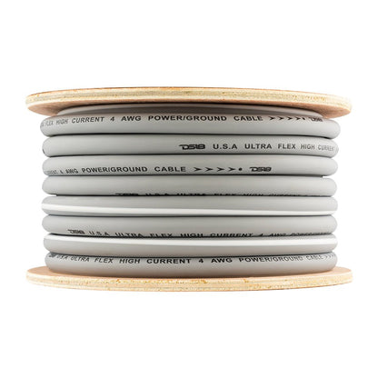4-GA 100% OFC Ground, Power Cable, 50 Feet -Silver