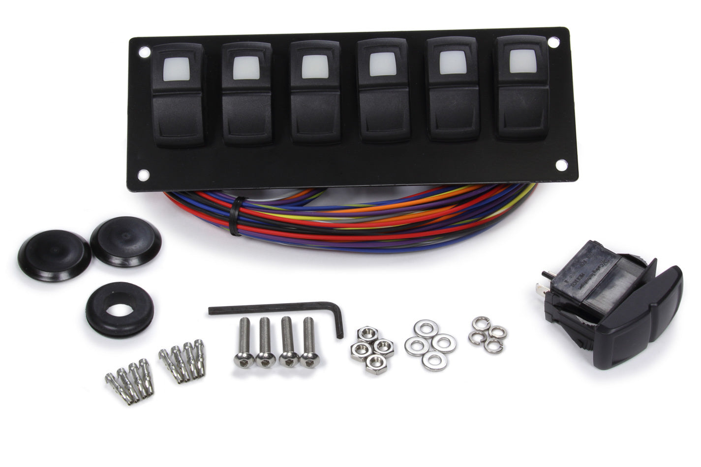 PAINLESS WIRING Track Rocker 6 Switch Pa nel Dash Mount 58104 – Milky ...