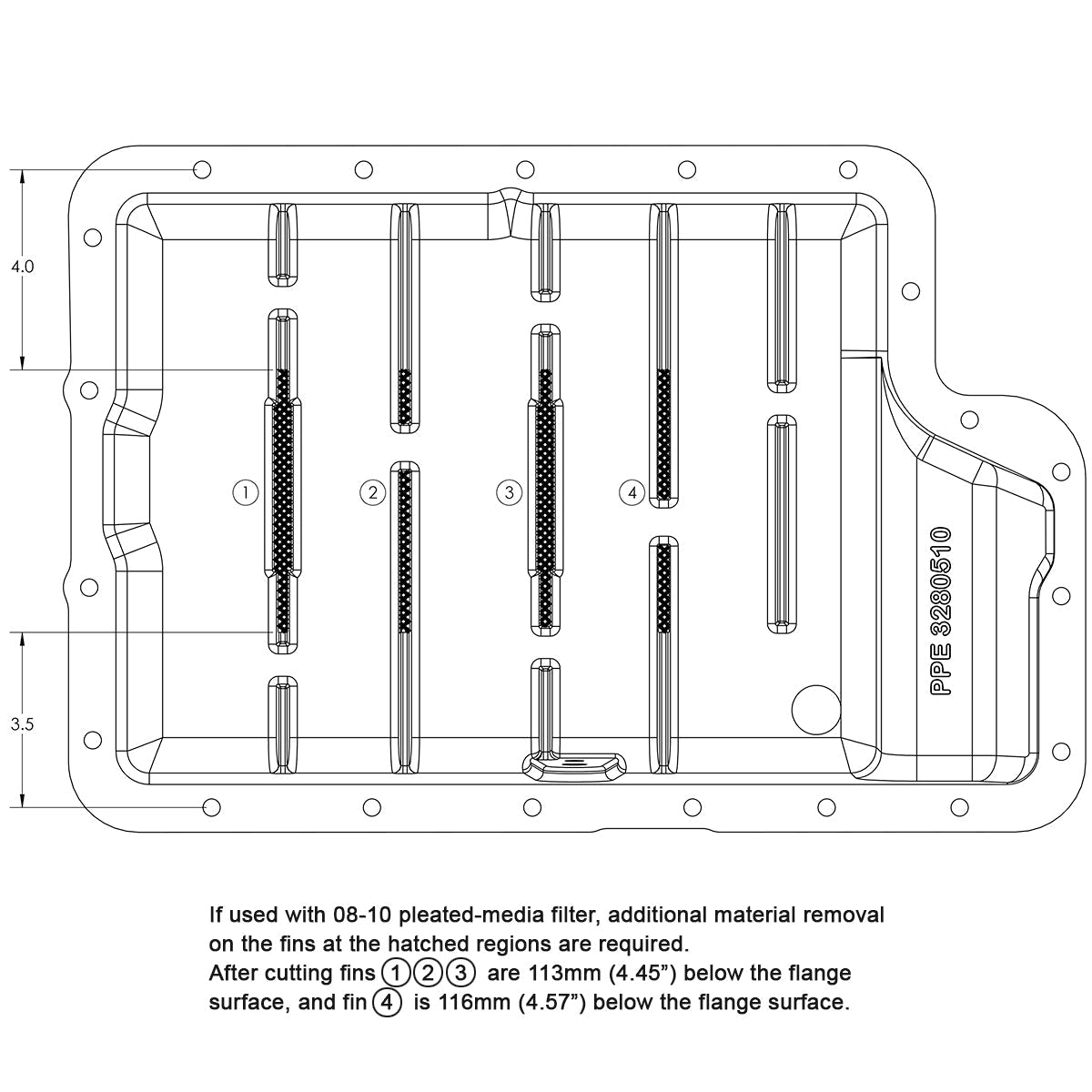 2003-2010 Ford 6.0L/6.4L w/ 5R110 Transmission Heavy-Duty Cast Aluminum Deep Transmission Pan ppepower