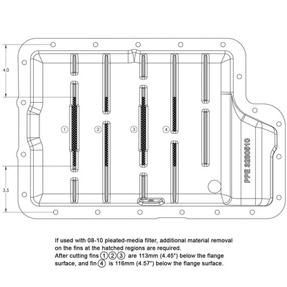 2003-2010 Ford 6.0L/6.4L w/ 5R110 Transmission Heavy-Duty Cast Aluminum Deep Transmission Pan ppepower