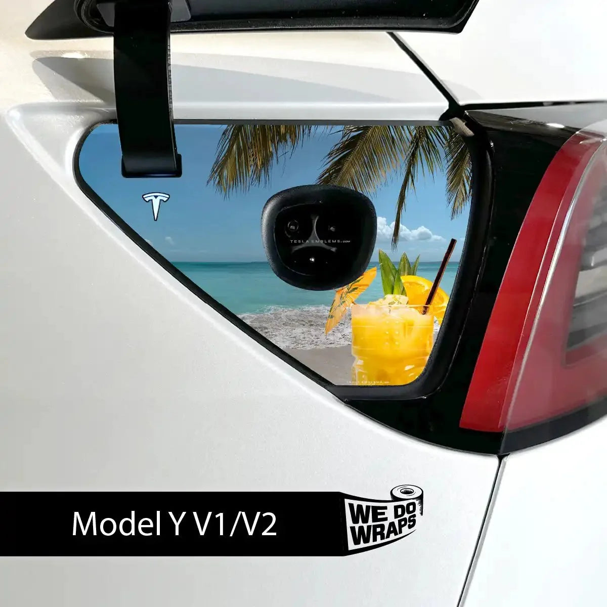 Paradise Tesla Charge Port Wrap | Model Y