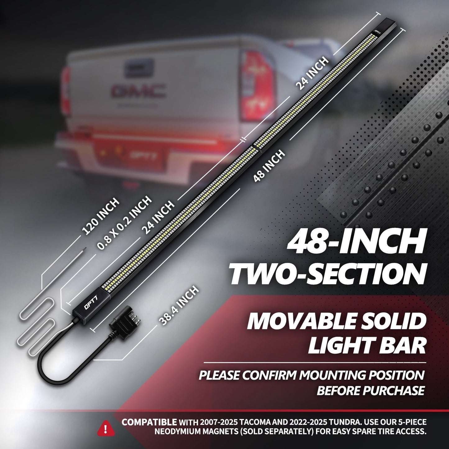 Redline Parlux Triple Row Tailgate Light Bar with Reverse & Sequential Turn Signals