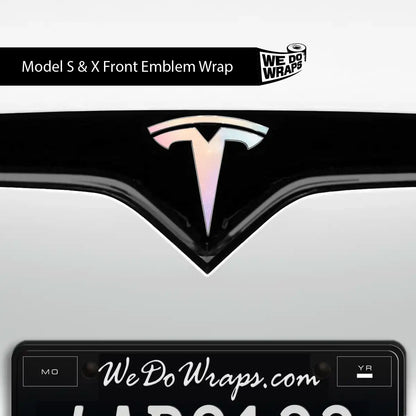 Pastel Galaxy Tesla Emblem Decals (Front + Back) | Model X