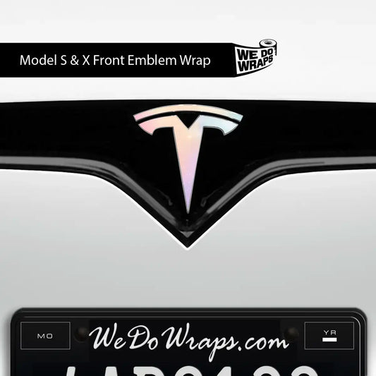 Pastel Galaxy Tesla Emblem Decals (Front + Back) | Model X