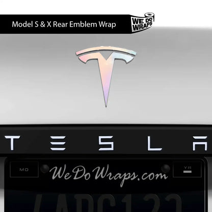Pastel Galaxy Tesla Emblem Decals (Front + Back) | Model X