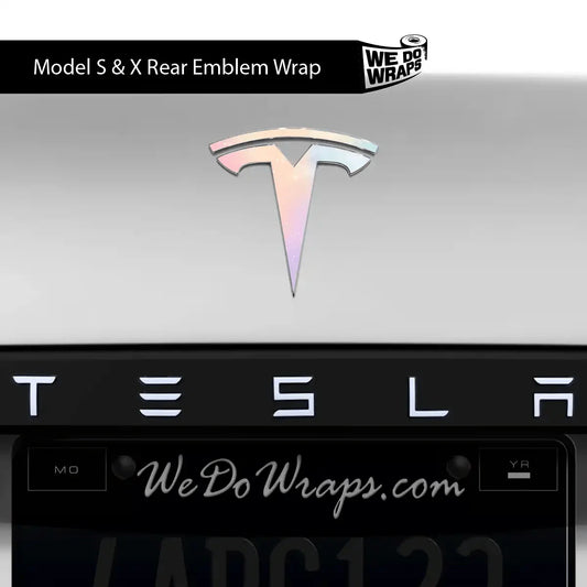 Pastel Galaxy Tesla Emblem Decals (Front + Back) | Model X