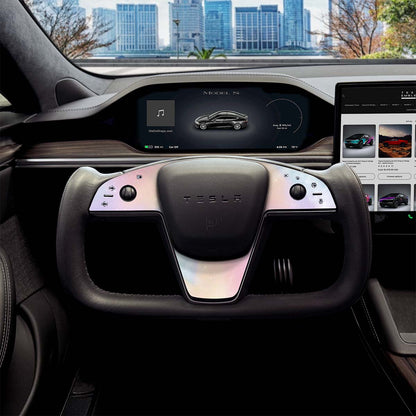 Pastel Galaxy Tesla Steering Wheel Trim Decal Kit (3pcs) | Model S ’21-26