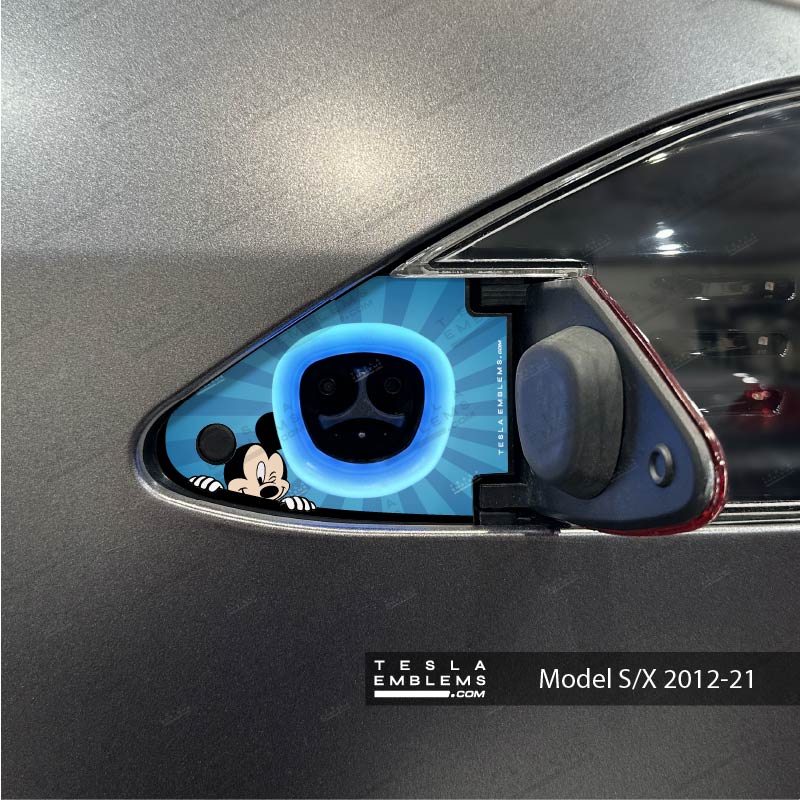 Peekaboo Mickey Tesla Charge Port Wrap | Model S